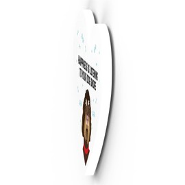Global Designs Labradoodle Happiness Is Your Dog Snoring Katie Pearson Artworks Heart Shaped Wooden Magnet