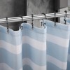 Titanker Black Shower Curtain Hooks Rings, Rust-Resistant Metal Double Glide