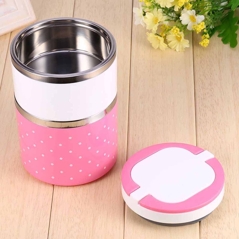 2 Layer Stainless Steel Insulation Thermo Food Container Hot for