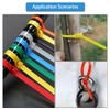 Aroono 100 PCS 8 Inch Reusable Zip Ties Black –
