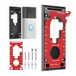 Augstci No-Drill Doorbell Mount for Battery Doorbell (2020) – Strong Adhesive, Adjustable Angle, Renter-Friendly & Damage-Free Installation for Video Doorbells, Apartments, Homes & Offices