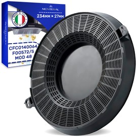 Aktivkohlefilter für Dunstabzugshaube 234 mm x 27 mm Mod 48 mit dem Originalcode CFC0140064 F00572/S für Elica - MADE IN ITALY - MONTERAL