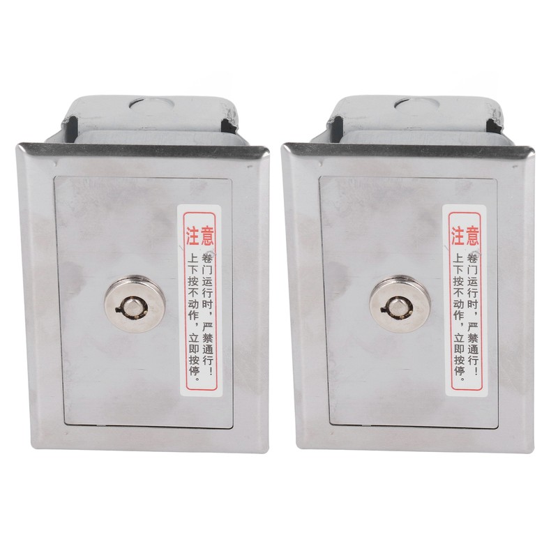 2Pcs Key Switch Box Stainless Steel Universal with Keys Accessory