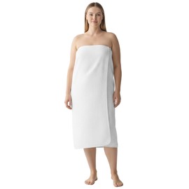APPEARUS Women's Waffle Spa Bath Wrap - Plus Size (Fits XL–3XL) - Lightweight, Quick-Dry Adjustable Towel Wrap with Snaps for Spa, Gym, Shower, and Travel