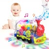 Gofimyee Light Up Train Toy for Toddlers: Transparent Gear Car