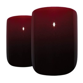 Falsche Nägel Bling Art Rot Schwarz Französisch Squoval 24 Gefälschte Mittel Acryl Tipps