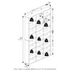 Furinno Jaya 24-Shelf Multimedia Media Storage Tower Rack with Adjustable