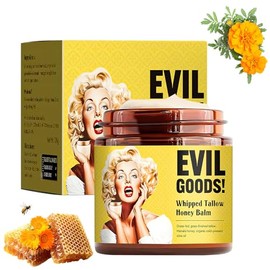 Evil Goods Crema Original, 120g Evil Goods Crema Original Facia, Beef Tallow for Skin, Honey Sebo de res Rostro Cuerpo Hidratante de Res Batido y Miel, Cebo de Res para la Cara