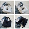 Fashion star canvas shoulder bag for men and women casual