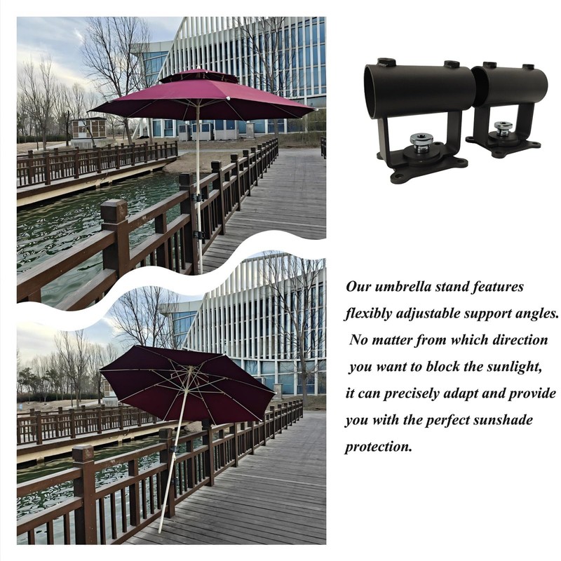 WujinJoy Heavy-Duty Patio Umbrella Holder - Adjustable Umbrella Stand Base