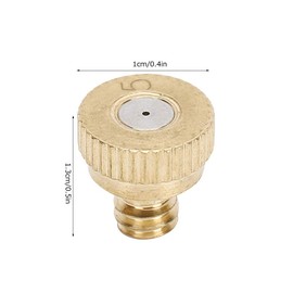 10Pcs Brass Misting Nozzle 0.5 mm Orifice Replacement Heads Irrigation Connector for Greenhouse Landscaping Outdoor Cooling System