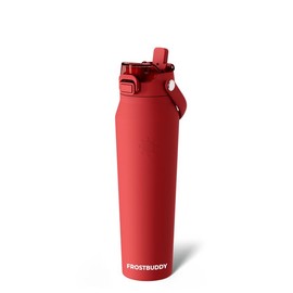 Bottle Buddy | Dual Function lid Water Bottle | Stainless Steel | Double Wall Insulated:_Crimson_32