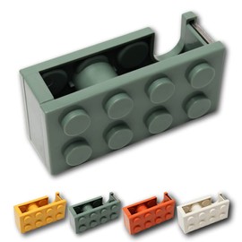 Dispenser Tape in Block Shape | Funny | Ideal Gift for Boys / Girls and Teenagers | 4 Colours Available | Desk Roll Holder (Red) (Green)