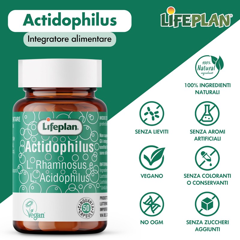 Lifeplan Acidophilus and Rhamnosus Vegicap 50 Capsules