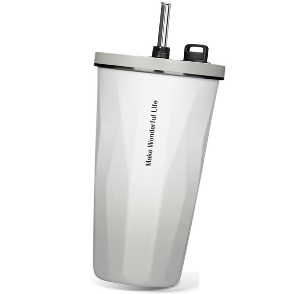 Tumbler with Straw, Spill Proof, Vacuum Insulated, Heat Insulated, Lid