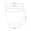 Ceramic Pot Planter Hand Painted Diameter 160 mm Light Brown