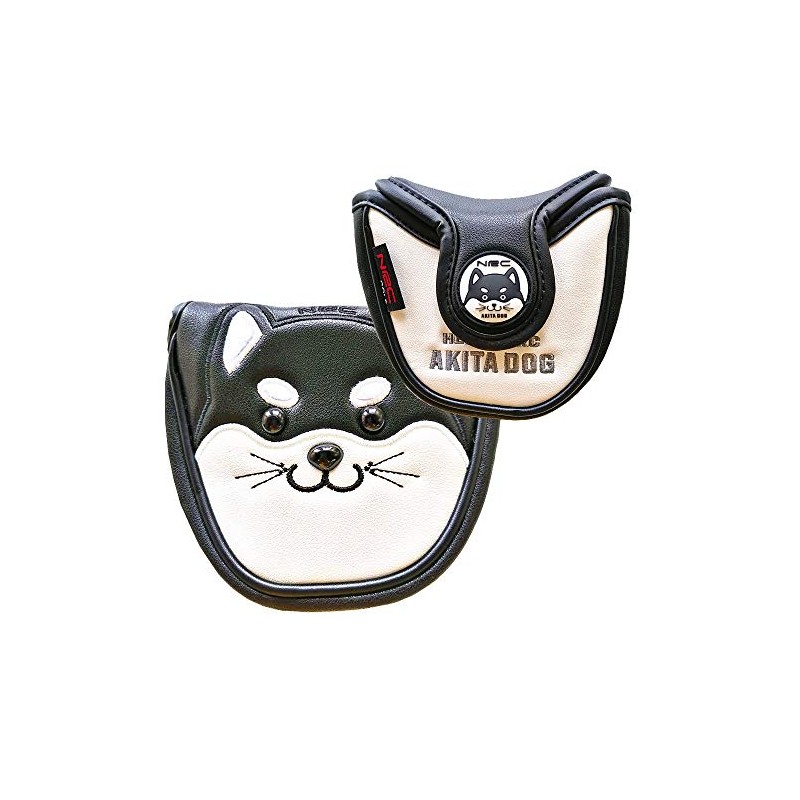 Sunbro Golf Headcovers Character Putter Cover, Headcover, Akita Inu, Mallet
