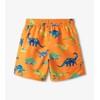Hatley Kids Boys Swim Board Shorts, Colourblock Dino, 2 Years