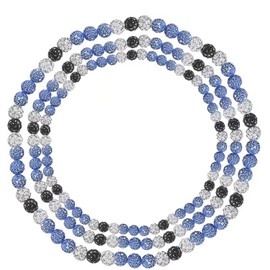 Yuoos 3Pcs Baseball Necklace For Men Ice Collection Necklace Baseballer Inspired Rhinestone Ball Necklace for baseball team lovers (BLue)