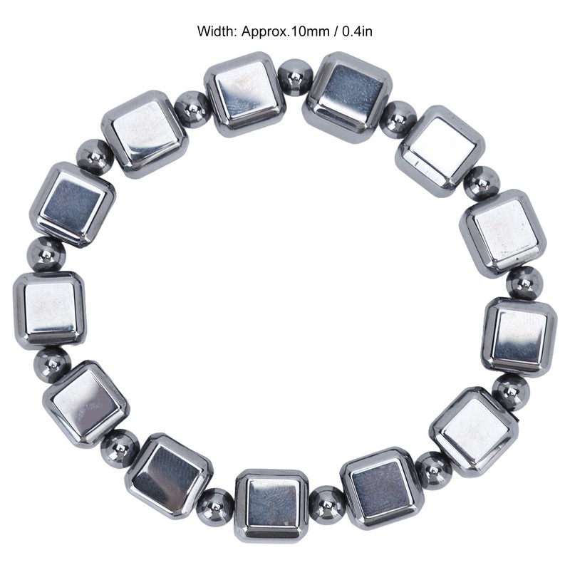 0.4in Terahertz Bracelet Rectangle Beads Good Thermal Conductivity Natural Terahertz