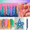 Cridoz Boondoggle Lanyard String Kit with 20 Rolls Plastic Lacing