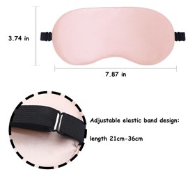 RTRTGS 3 Stück Augenmaske aus echter natürlicher reiner Seide mit verstellbarem Riemen, Augenmaske zum Schlafen, Seiden Schlafmaske, Augen-Schlafschutz für Yoga-Reisen, blockiert Licht