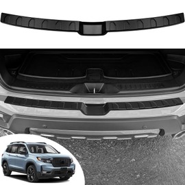 PeakPurit Rear Bumper Protector Compatible with Honda 2019-2023 2024 2025 Passport Accessories Matte Black ABS Material Trunk Door Entry Bumper Guards