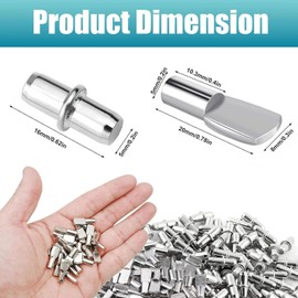 Clear Plastic Cabinet Shelf Support Pins, Clear Shelf Support Pegs, 5mm Shelf Pins Clear Shelf Support Pegs, Shelf Holder Replacement Peg, Shelf Holder Bracket Steel Pins (30, Style 3)