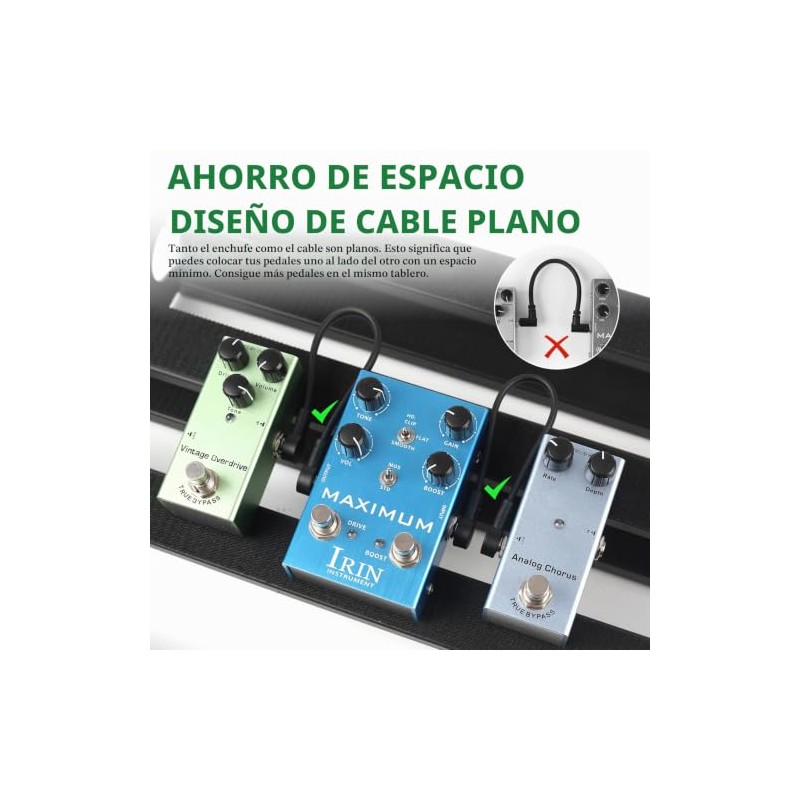 Cables de parche para guitarra de 6 pulgadas, paquete de