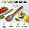 AIUHI Wooden Salad Spoon Fork, 2-in-1 Teak Wood Cooking Utensil,