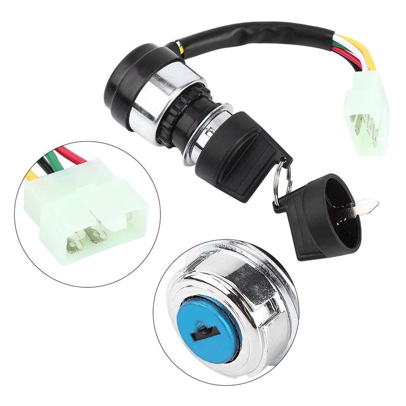 Ignition Switch, 5-Wire 5-Pin Ignition Key Switch Start Lock for