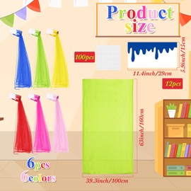 Mindsoft 18 Pcs Art Painting Party Decorations Colorful Backdrop Bulletin Board Decoration Back to Classroom Rainbow Pouring Paint Can Curtain for First Day of School Classroom Bulletin Board Windows