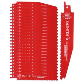 25 Pack 6 Inch 6/12 Tpi Reciprocating Saw Blades for Wood and Nail-Embedded Wood Cutting, Bi-Metal Sawzall Blades with Non-Stick Coated for Less Heat and Friction