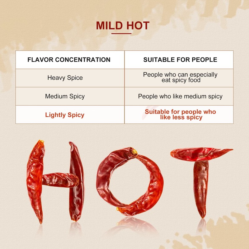 52USA Dried Chilli Peppers, Whole Dried Chilies 4 Oz, Mild