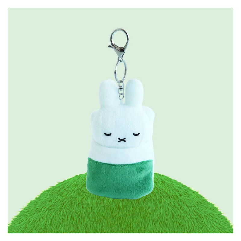 Miffy doll key ring blanket covered bag ring cute sleeping
