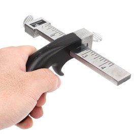 Pwshymi Leather Strap Cutter, Belt Cutter Leather, Hand Cutting Tool Draw Gauge Leathercraft Strip Belt DIY Hand Cutting Leather Tools with Blades Metal Leather Belt Cutter for Craft Project