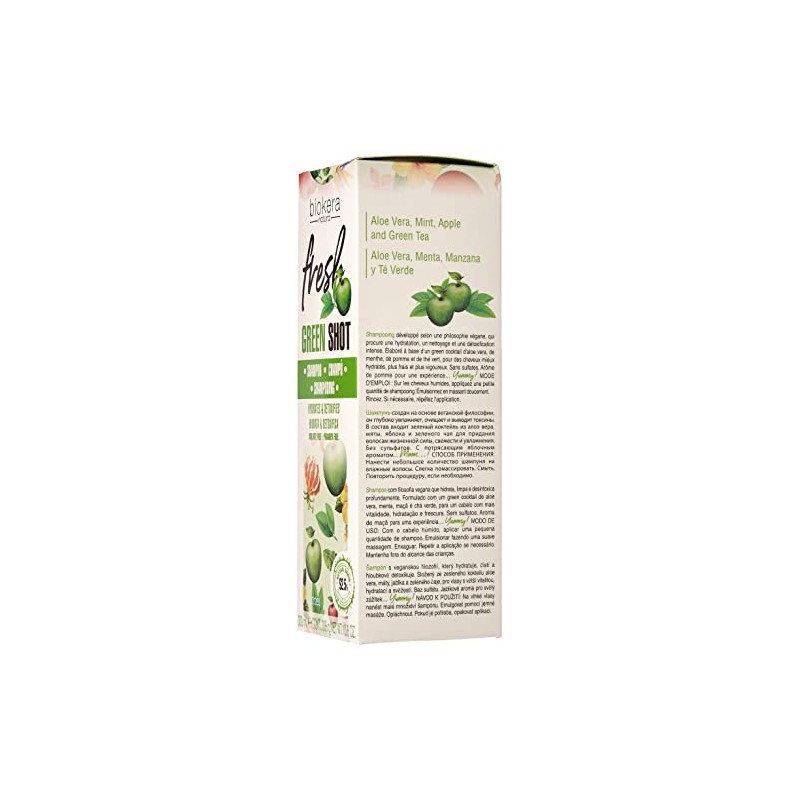 Salerm Green Shot Biokera Natura Shampoo, 10.14 Ounce/300 ml