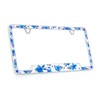 Floral License Plate Frame with Beautiful Crystals.