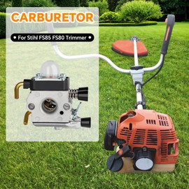 HUSWELL FS85R FS80 Carburetor for Stihl FS80R FS85 FS72 FS76 FS74 FS75 FS 80 FS 85 Tune up kit HS74 HS80 HS75 HS85 hedge Trimmer Parts KM85 HT75 FC75 KM85R Air Filter Fuel Line Kit Replace C1Q-S186