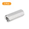 uxcell M8 x 1.25-Pitch 40mm Length Coupling Nuts, 2pcs 304