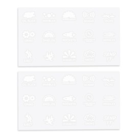 SG Store Pack of 2 car button novelty stickers, car stickers for unused buttons, car interior sticker, suitable for interior dashboard rocker console switch sticker (each has 15 designs)