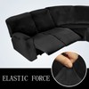 MIFXIN 5 Seat Recliner Sofa Covers 7 Piece Velvet Stretch
