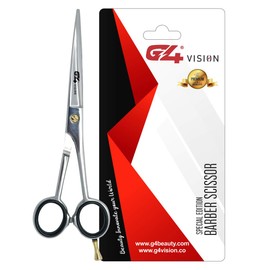 G4 Vision Professional Hair Cuttings Trimming Scissors J2 Japanese Shears Salon Razor Edge Beauticians Hairs Dressers Barbers (5.5 inch, Silver)