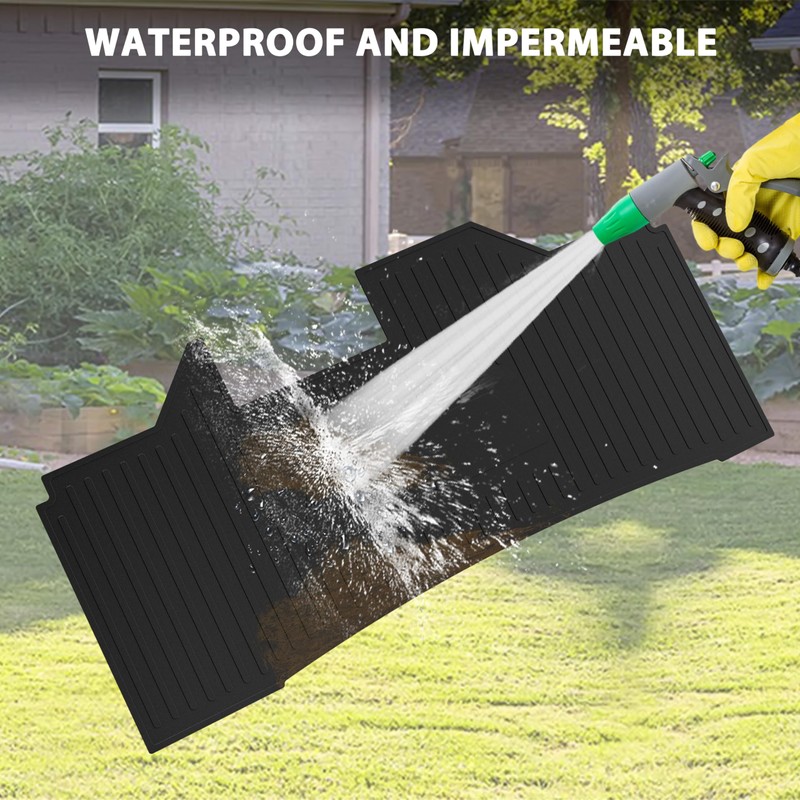 SAUTVS TPE Floor Mat for Kawasaki Mule, Rubber Front Row