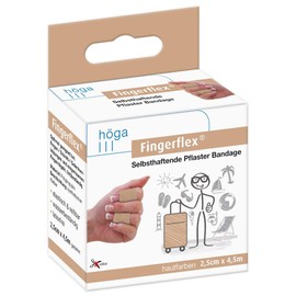 Höga Fingerflex Hautfarben, gedehnt, selbsthaftende Pflaster Bandage / Fingerverband, 2.5 cm x 4.5 m, 1 Stück
