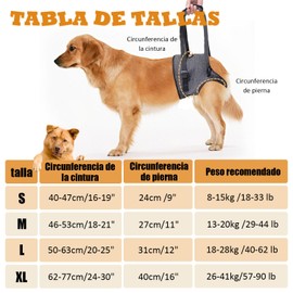 AOMDEXS Arnés de Elevación para Perro, Arnés para Patas Traseras Perro, Ajustable, con Dual Cierre Mágico y Removable Asa, Ideal para Ayudar a los Perros Mayores o Discapacitados a Caminar(Gris-L)