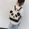 GOESUP Cute Panda Pattern Backpack Women Girls Pu Leather Small