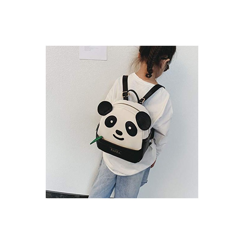 GOESUP Cute Panda Pattern Backpack Women Girls Pu Leather Small