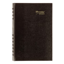 Brownline® 2025 CoilPro™ Daily/Monthly Planner, Appointment Book, 12 Months, January to December, Twin-Wire Binding, 8" x 5", Black (CB634C.BLK-25)