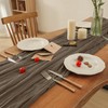 Leetaltree 2 Pack Taupe Cheese Cloth Table Runner, 35x120 Inch